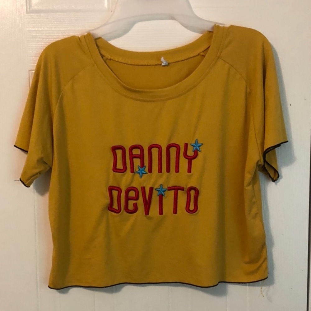 Gold Danny Devito Crop Top